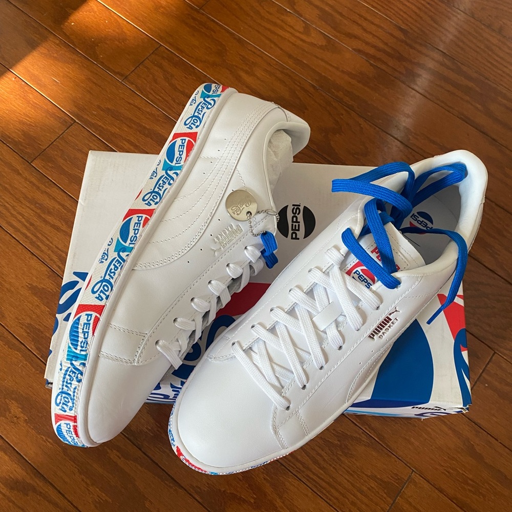 PUMA basket x Pepsi white sneakers